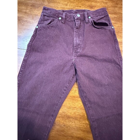 Vintage Wrangler Maroon Jeans 7x32 Riding  Women’s 80s Cowgirl VTG - Picture 2 of 10